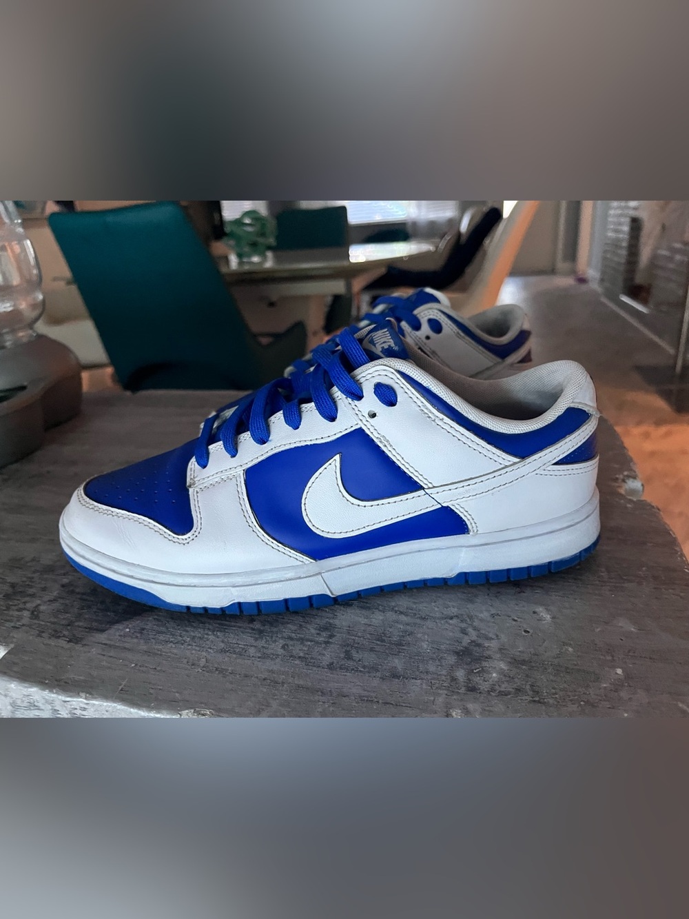 Nike Dunks Reverse Kentucky White and Royal Racer Blue Low Size 9 Sneakers